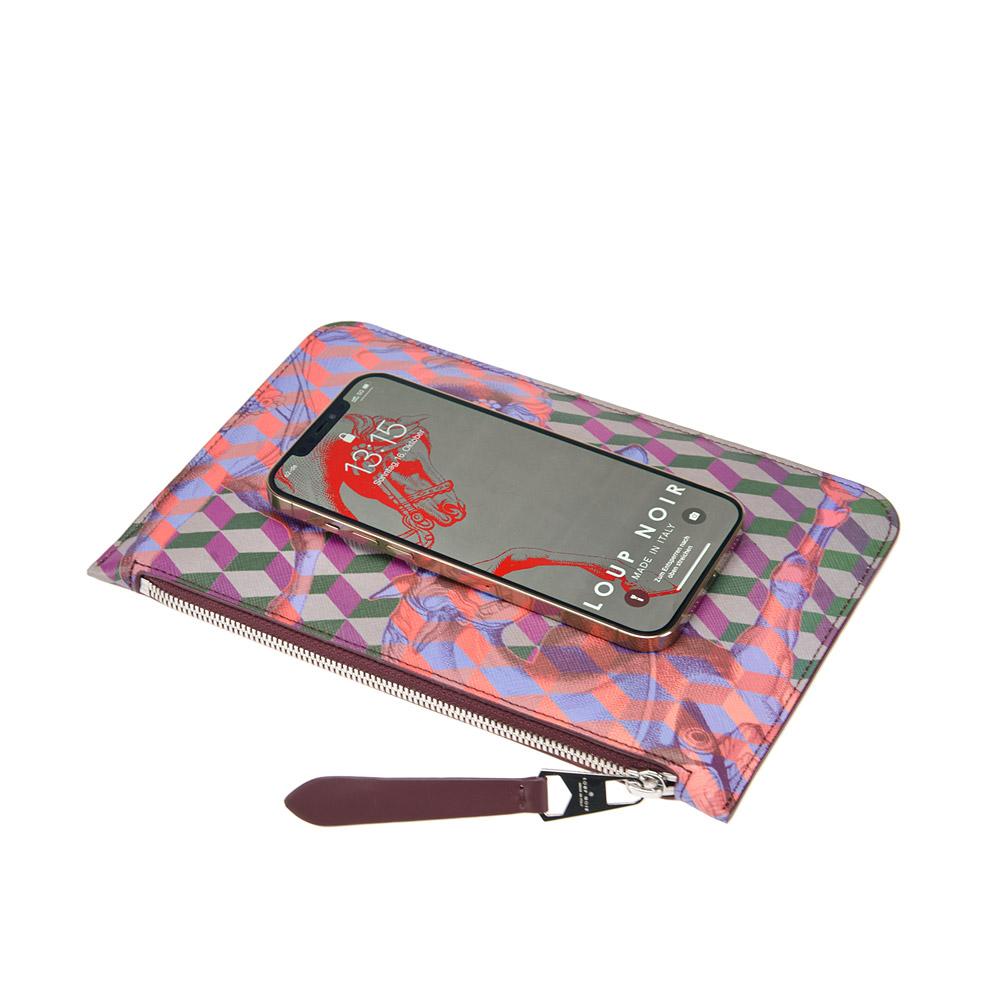 Loup Noir ZIP POUCH Cheval Bordeaux