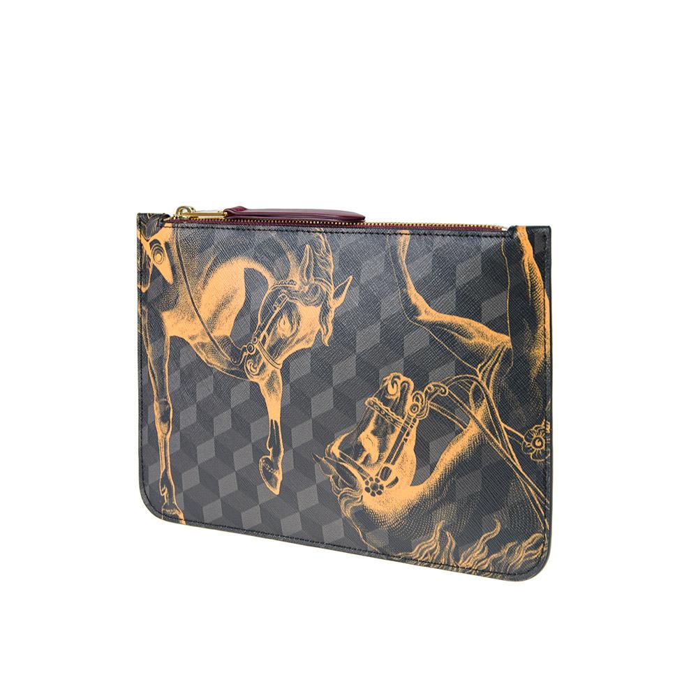 Loup Noir ZIP POUCH Cheval Brown/Saffron