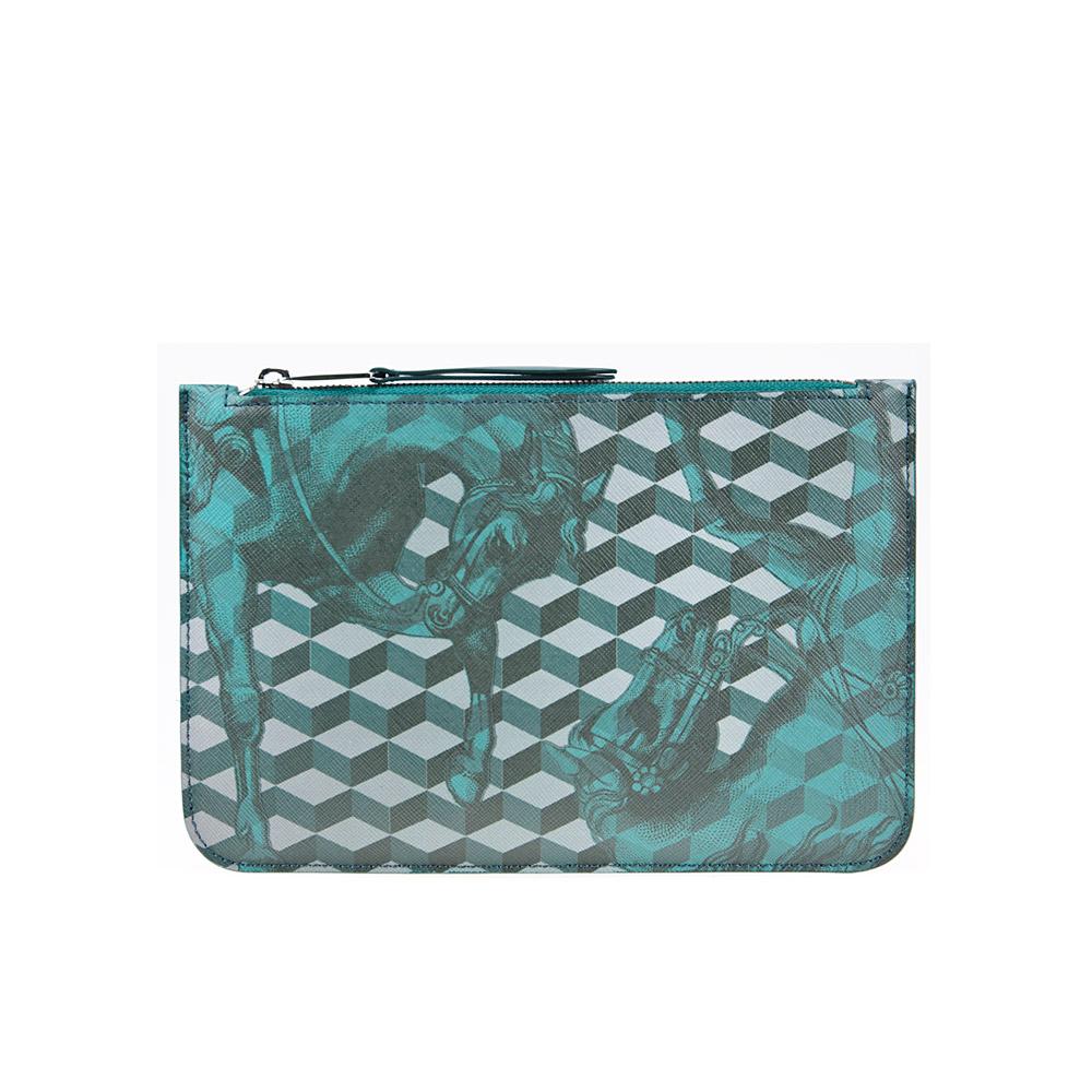 loup noir ZIP POUCH Cheval Petrol