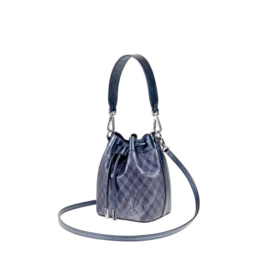 Loup Noir MICRO BUCKET BAG Cheval Darkblue Metallic