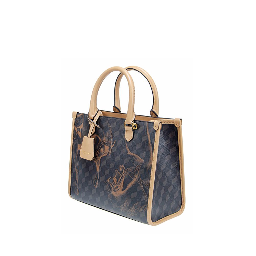 Loup Noir MINI SPIAGGIA TOTE BAG Cheval Brown/Dijon