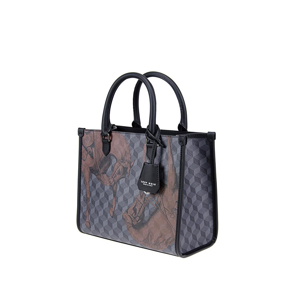 Loup Noir MINI SPIAGGIA TOTE BAG Cheval Pirate Black
