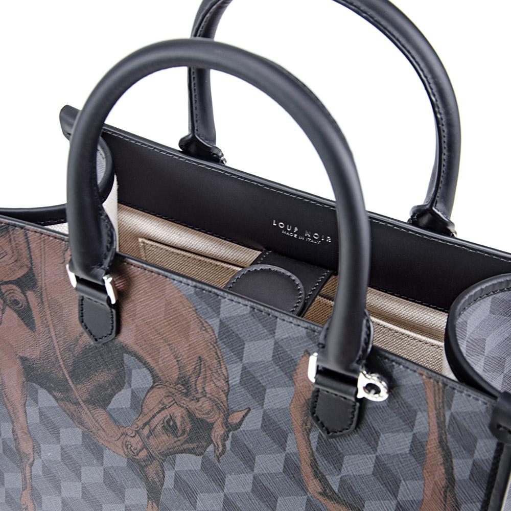 Loup Noir MINI SPIAGGIA TOTE BAG Cheval Pirate Black