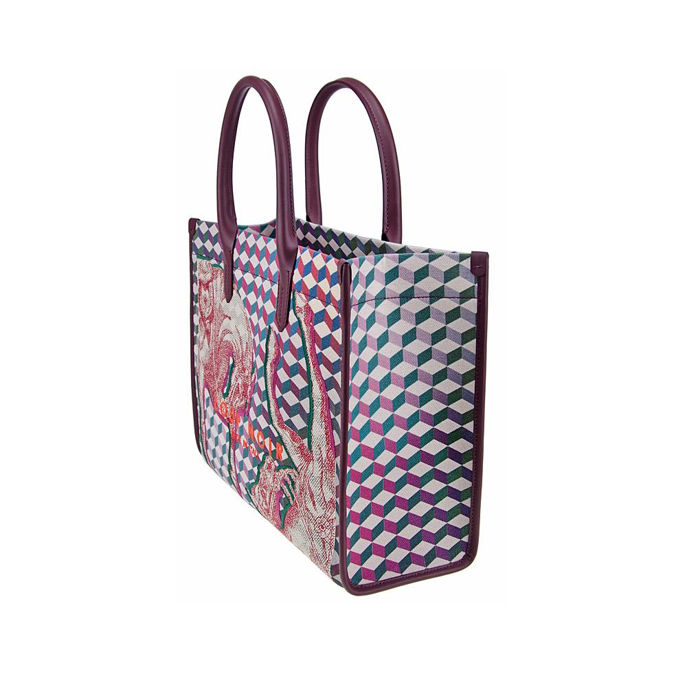 Loup Noir SPIAGGIA TOTE Cheval Bordeaux Embroidered