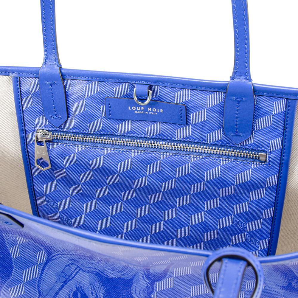 Loup Noir ST. TROPEZ SHOPPER SMALL Toile Dazzling Blue
