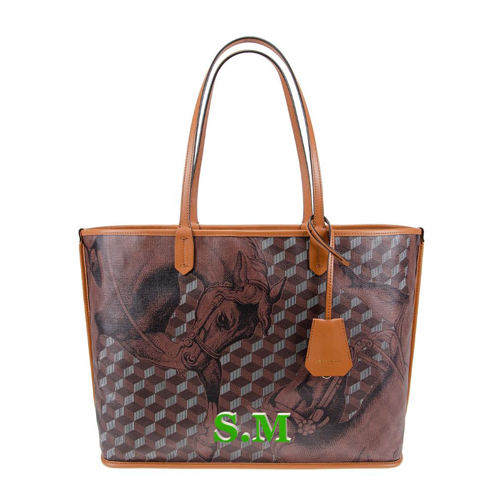 Loup Noir ST. TROPEZ SHOPPER SMALL Toile Silver Gray