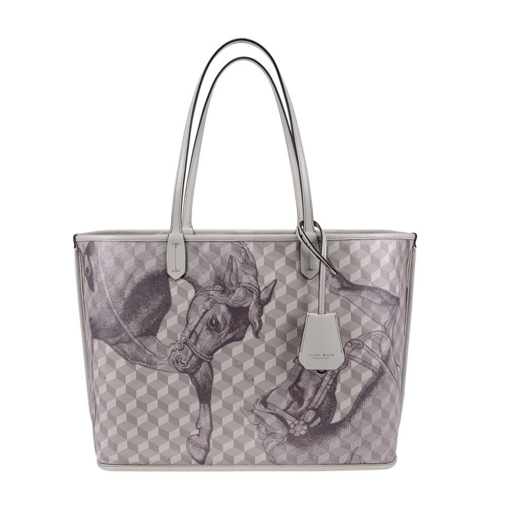loup noir ST. TROPEZ SHOPPER SMALL Toile Silver Gray