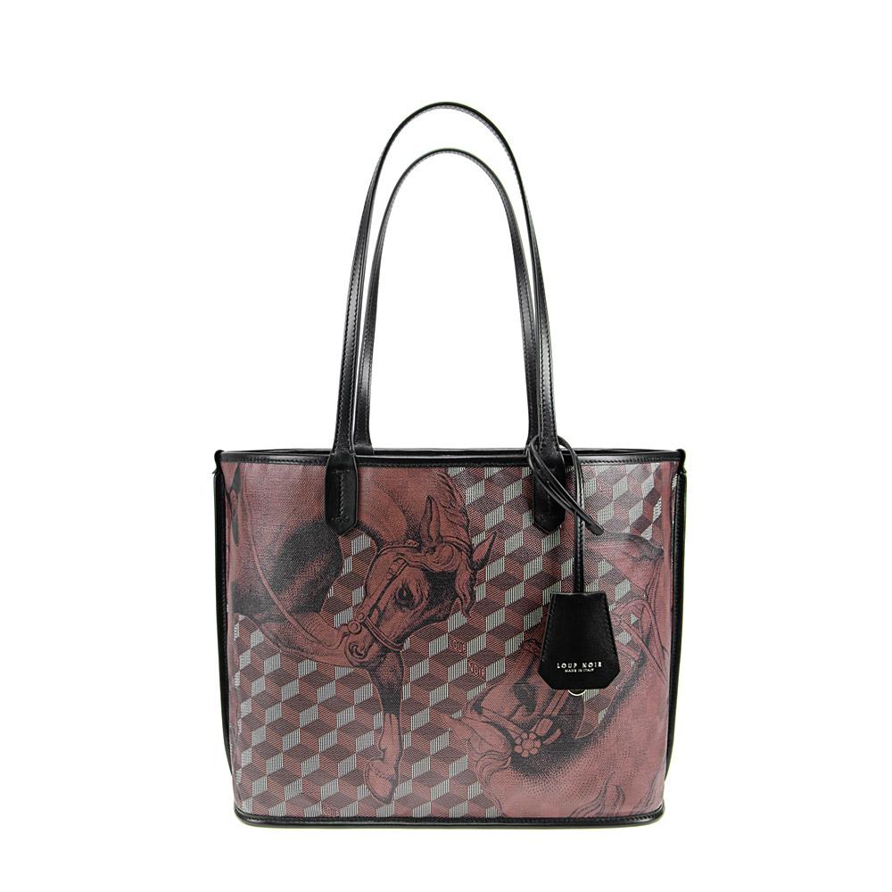 loup noir ST. TROPEZ XS SHOPPER Toile Chestnut/Black
