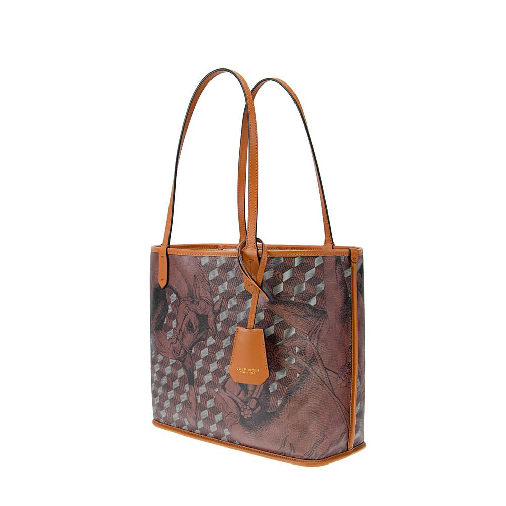 Loup Noir ST. TROPEZ XS SHOPPER Toile Chestnut/Toffee