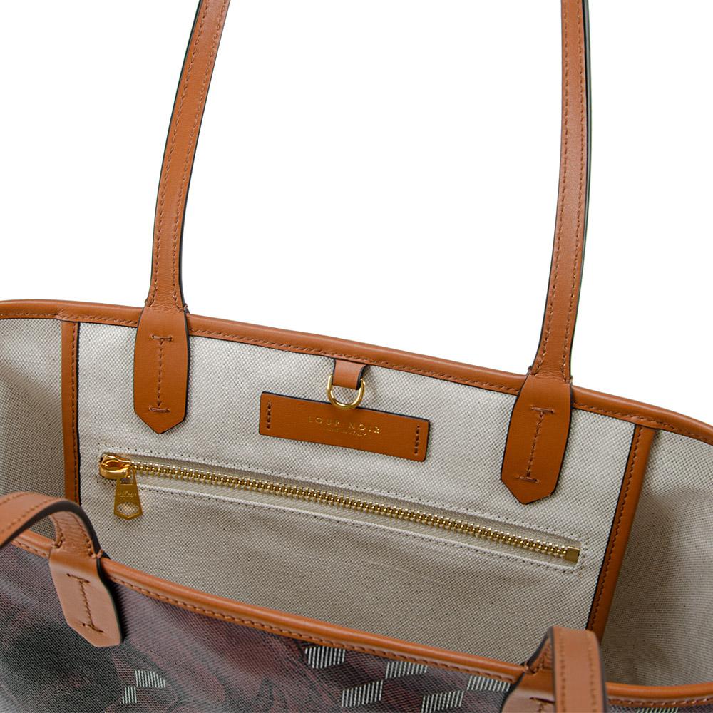 Loup Noir ST. TROPEZ XS SHOPPER Toile Chestnut/Toffee