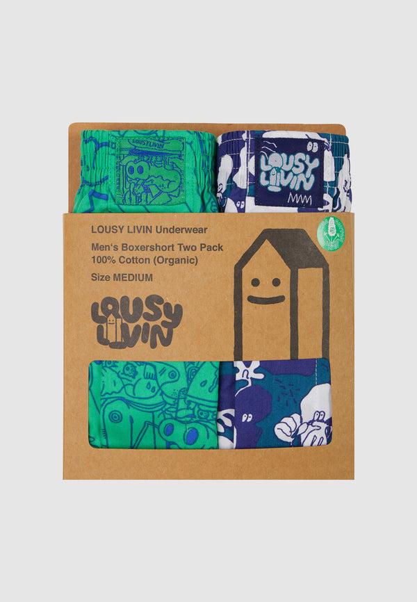 Lousy Livin Underwear 2 PACK BOXERSHORTS DEMO & GHOST Seaport / Dazzle
