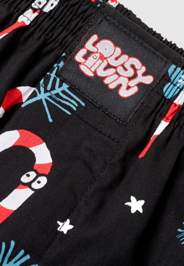 Lousy Livin Underwear 2 PACK BOXERSHORTS SANTA & STICKS Black / Red