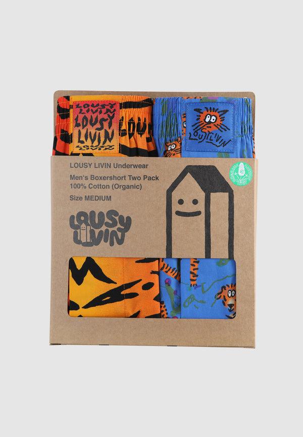 lousy Livin Underwear 2 PACK BOXERSHORTS TIGER Saffron