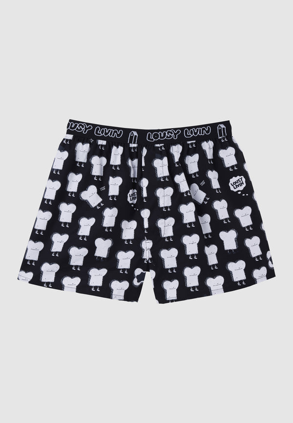 Lousy Livin Underwear 2 PACK BOXERSHORTS TOAST & ZITRONE Black