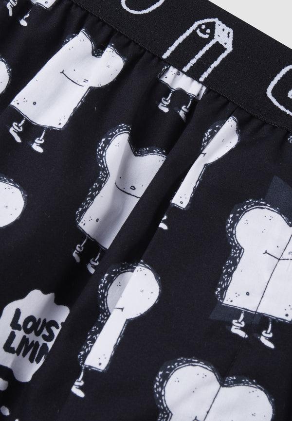 Lousy Livin Underwear 2 PACK BOXERSHORTS TOAST & ZITRONE Black