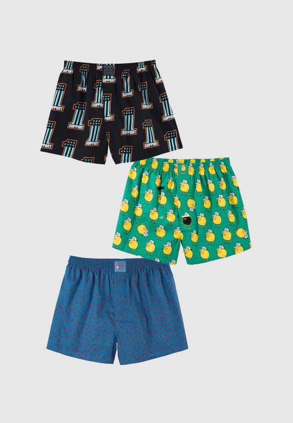 lousy livin underwear 3 PACK BOXERSHORTS PUSH BOX Teal