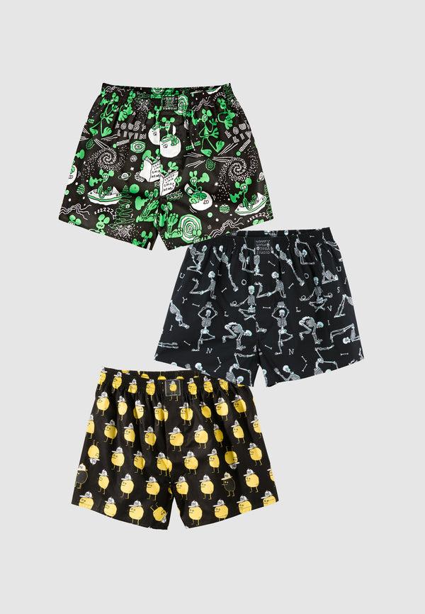 lousy livin underwear 3Pack Boxershorts Black Best 3 Black