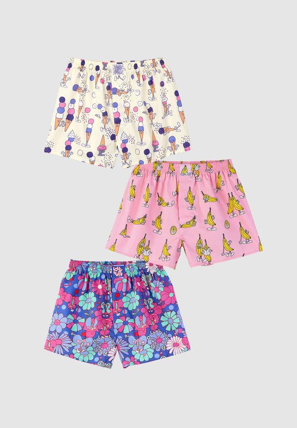 lousy livin underwear 3Pack Boxershorts Blossom Blossom