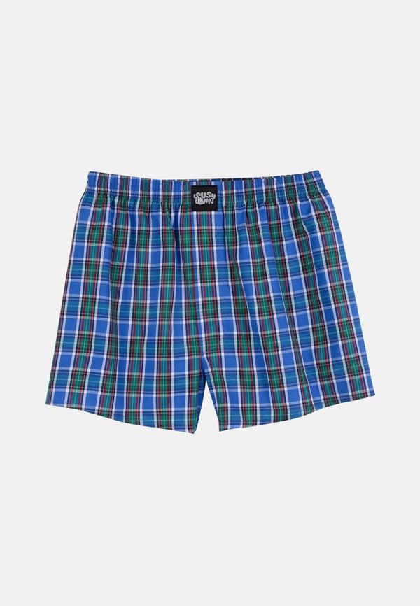 Lousy Livin Underwear 3Pack Boxershorts Organic Chec Port Blue