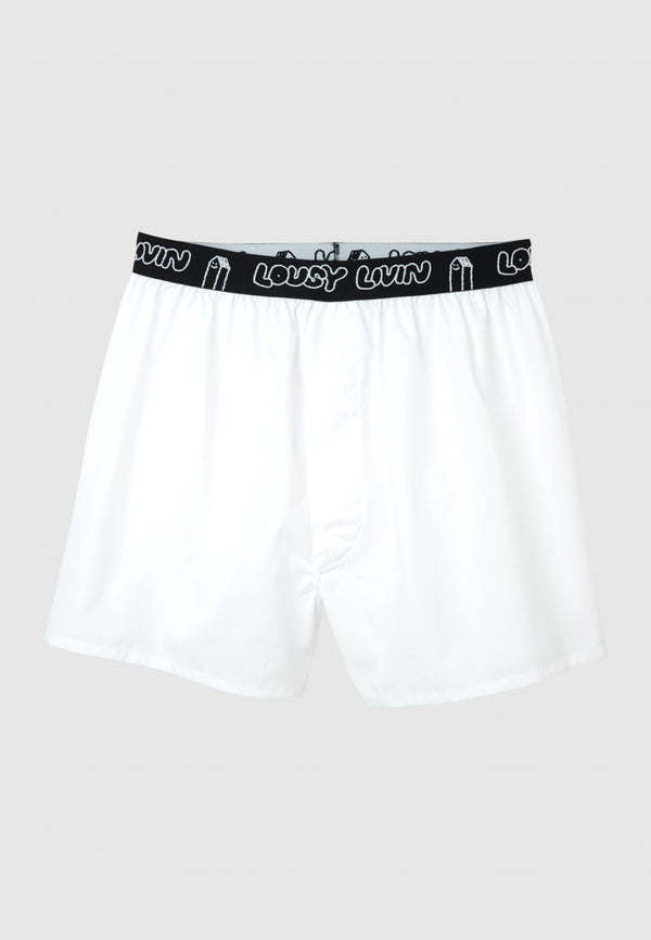 Lousy Livin Underwear BOXER BRIEFS 2 PACK Black/White