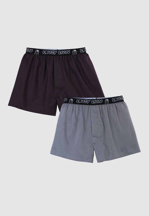 lousy livin underwear BOXER BRIEFS 2 PACK Herringbone