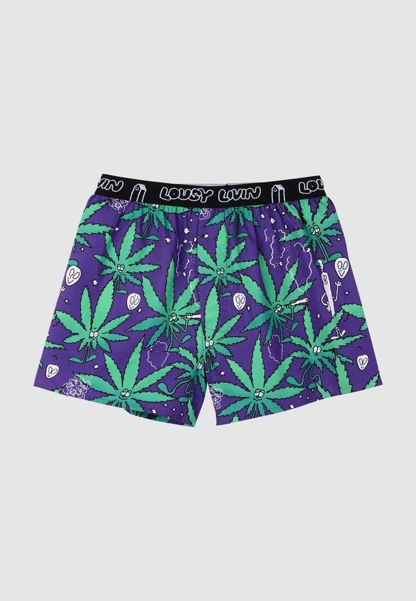 Lousy Livin Underwear Boxer Briefs 2Pack Outer Weedy Black