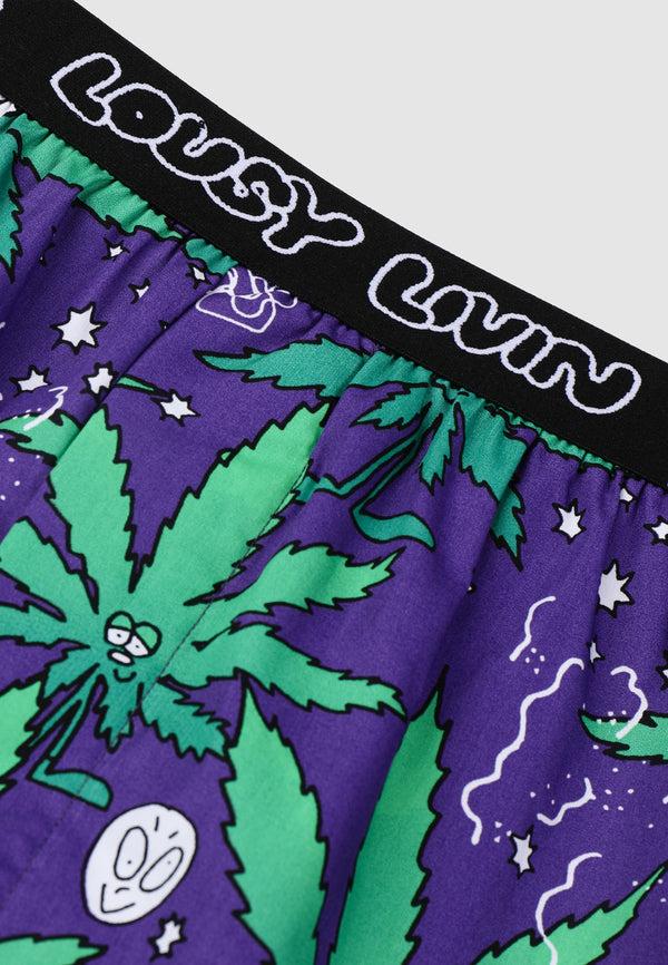Lousy Livin Underwear Boxer Briefs 2Pack Outer Weedy Black