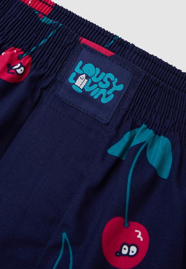 Lousy Livin Underwear BOXERSHORTS CHERRIES Cherrie Blue
