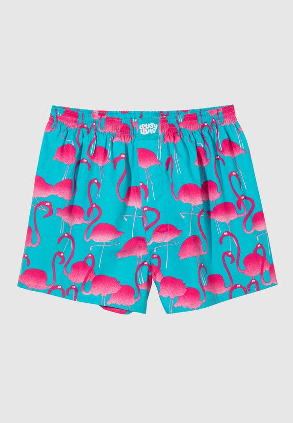 lousy livin underwear BOXERSHORTS FLAMINGOS Turquoise