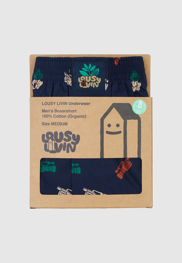 Lousy Livin Underwear BOXERSHORTS MAGENTA X LOUSY LIVIN Navy