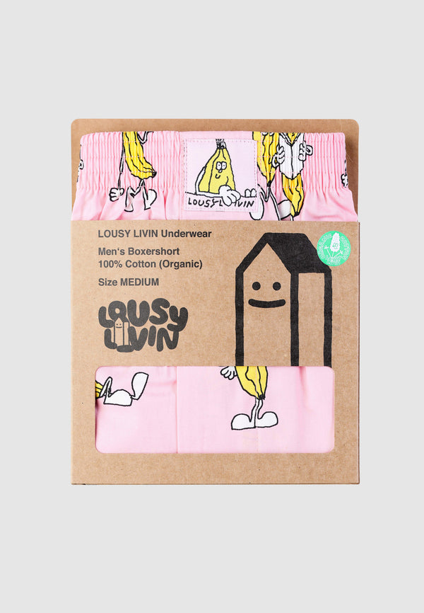 Lousy Livin Underwear Boxershorts Pink Banana Blossom