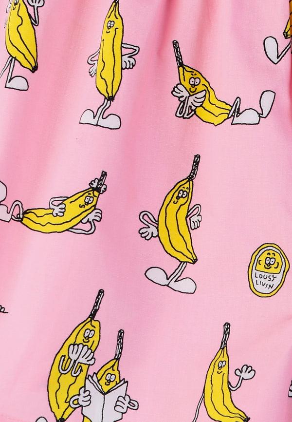 Lousy Livin Underwear Boxershorts Pink Banana Blossom