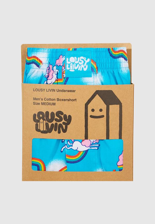 Lousy Livin Underwear BOXERSHORTS SKY GYM Blue Atoll