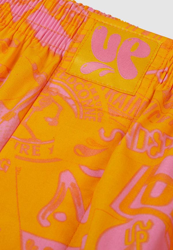 Lousy Livin Underwear BOXERSHORTS UP STICKER CLASH Yellow