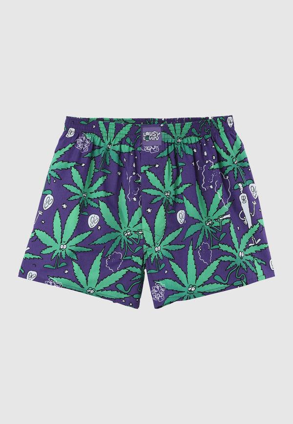 lousy livin underwear BOXERSHORTS WEEDY Purple Haze