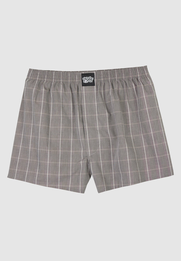 lousy livin underwear CHECKERED BOXERSHORTS Fog Check