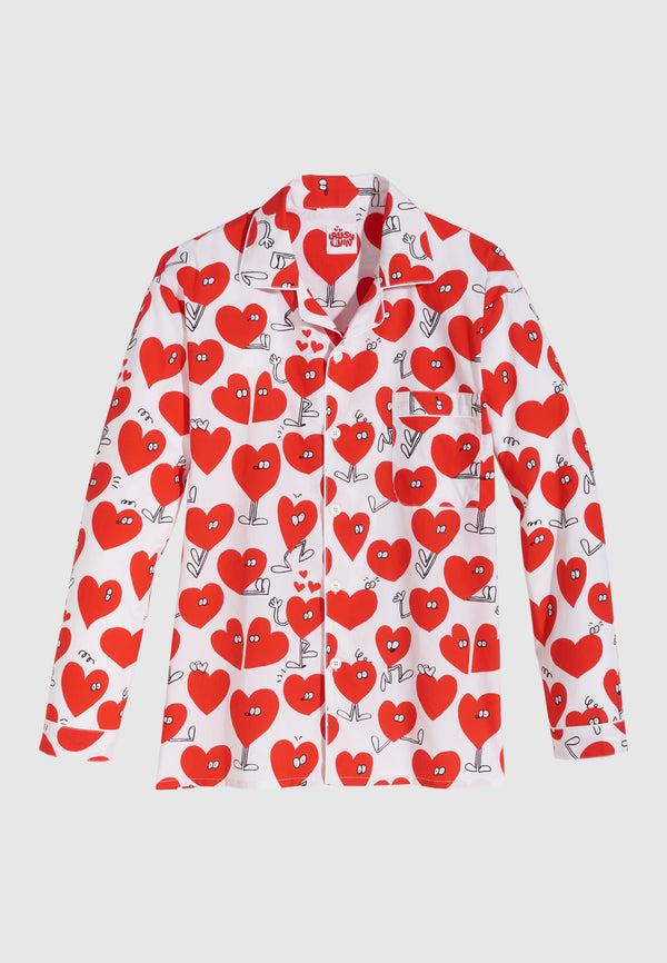 Lousy Livin Underwear Lousy Livin Pyjama Valentines Pyjama Set White