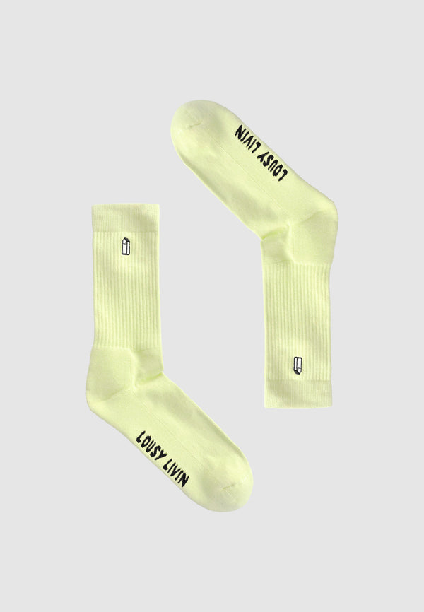 Lousy Livin Underwear Lousy Livin Socken Street Court 2 Pack Elfin Yellow/Sweet Dreams