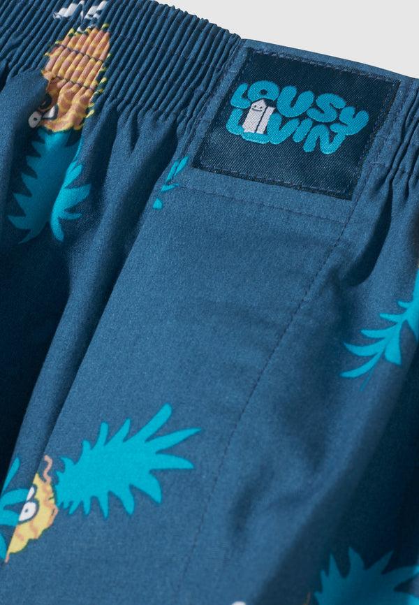 Lousy Livin Underwear BOXERSHORTS ANANAS Blue Dive