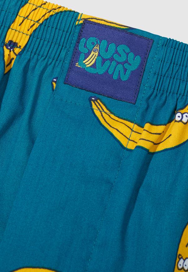 Lousy Livin Underwear BOXERSHORTS BANANAS Ocean