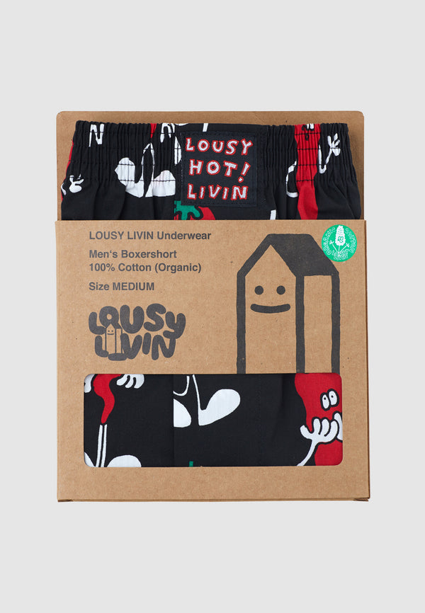Lousy Livin Underwear BOXERSHORTS CHILLI Black