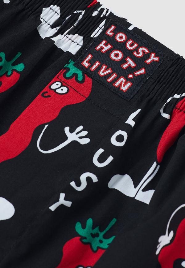 Lousy Livin Underwear BOXERSHORTS CHILLI Black