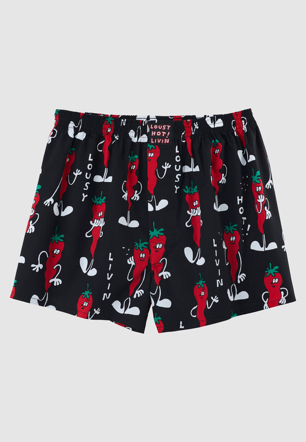 lousy livin underwear BOXERSHORTS CHILLI Black