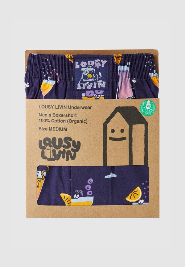 Lousy Livin Underwear BOXERSHORTS COCKTAILS Navy