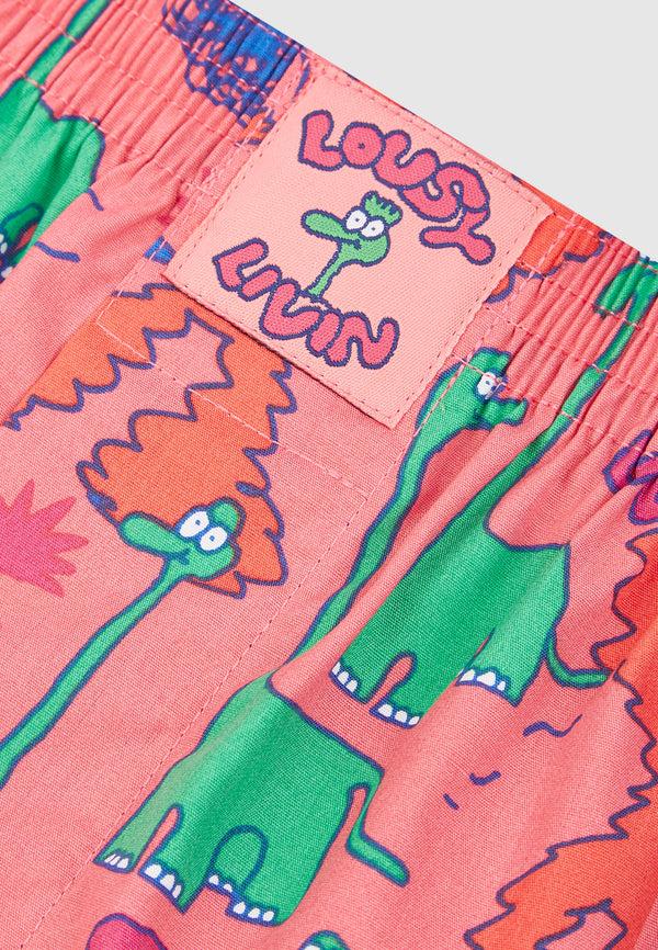 Lousy Livin Underwear BOXERSHORTS DINO Pink