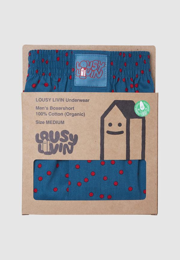 Lousy Livin Underwear BOXERSHORTS DOTS Teal