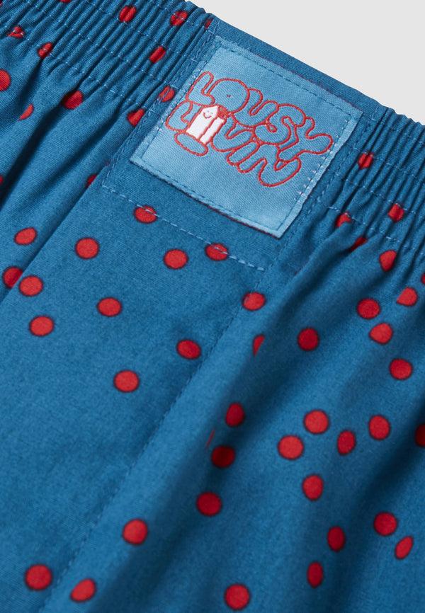 Lousy Livin Underwear BOXERSHORTS DOTS Teal