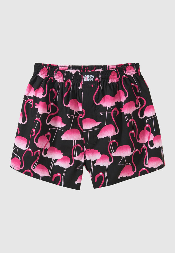 lousy livin underwear BOXERSHORTS FLAMINGOS Black