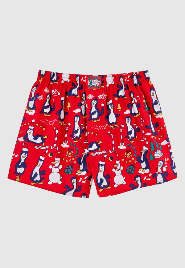 lousy livin underwear BOXERSHORTS PINGUINS Red