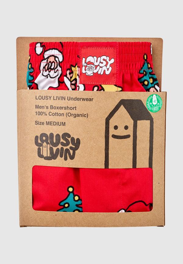 Lousy Livin Underwear BOXERSHORTS SANTA Red